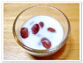 豆の甘煮と豆乳はちみつ
